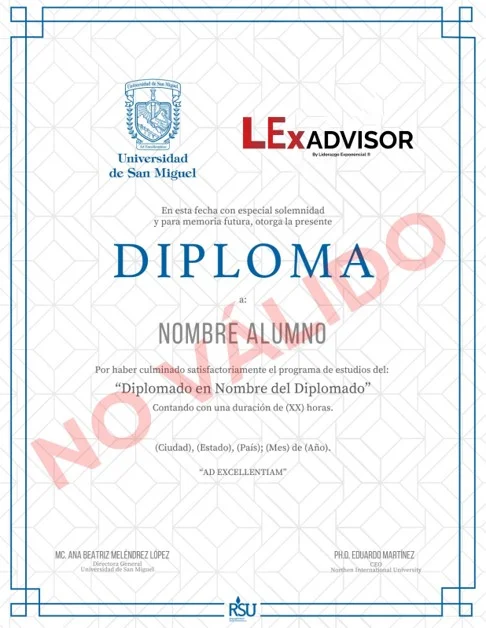 Diploma Universidad San Miguel - El Padrino de tu Empresa Familiar